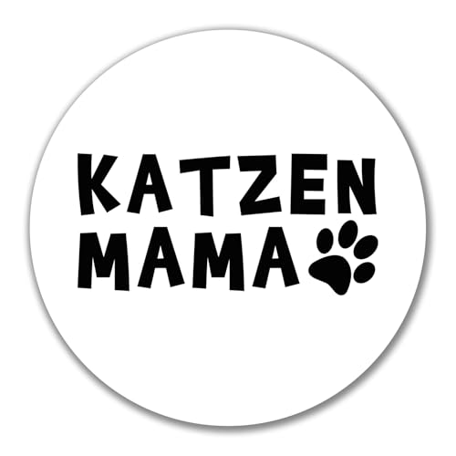 Huuraa Aufkleber Katzenmama Tapse Geschenk 10cm Sticker Katzenmama Geschenkidee von Huuraa