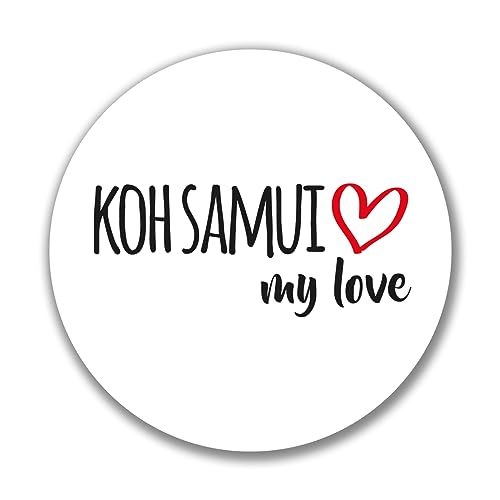 Huuraa Aufkleber Koh Samui my love Sticker Größe 10cm für alle Fans von Koh Samui Thailand Geschenk Idee für Freunde und Familie von Huuraa
