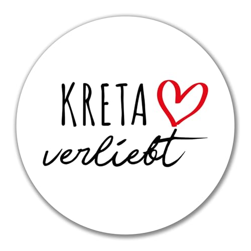 Huuraa Aufkleber Kreta verliebt Geschenk 10cm Sticker Kreta Geschenkidee von Huuraa