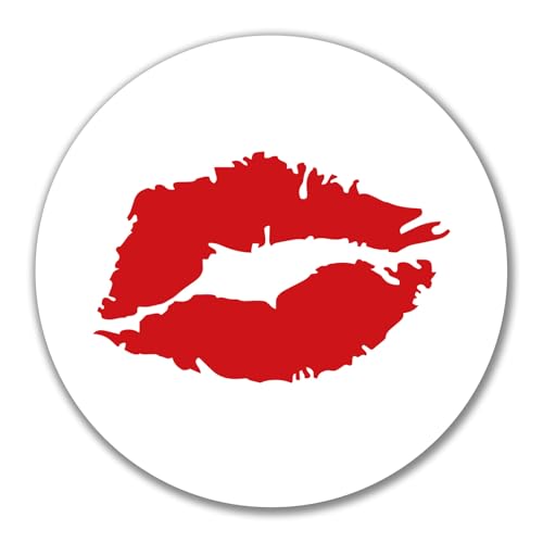 Huuraa Aufkleber Kussmund Lippen Geschenk 10cm Sticker Kussmund Geschenkidee von Huuraa