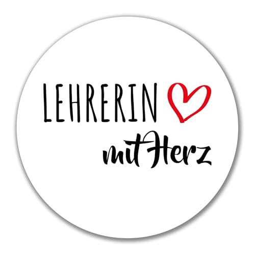 Huuraa Aufkleber Lehrerin mit Herz Geschenk Sticker 10cm Lehrerin Geschenkidee von Huuraa