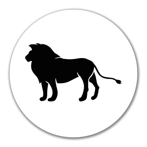 Huuraa Aufkleber Löwe Silhouette Geschenk 10cm Sticker Löwe Geschenkidee von Huuraa