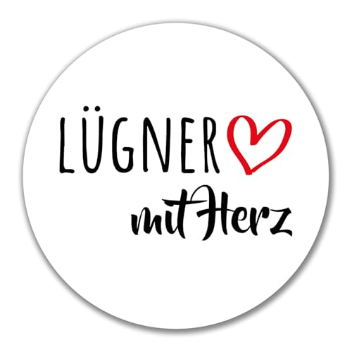 Huuraa Aufkleber Lügner mit Herz Geschenk 10cm Sticker Lügner Geschenkidee von Huuraa
