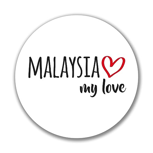 Huuraa Aufkleber Malaysia my love Sticker Größe 10cm für alle Fans von Malaysia Geschenk Idee für Freunde und Familie von Huuraa