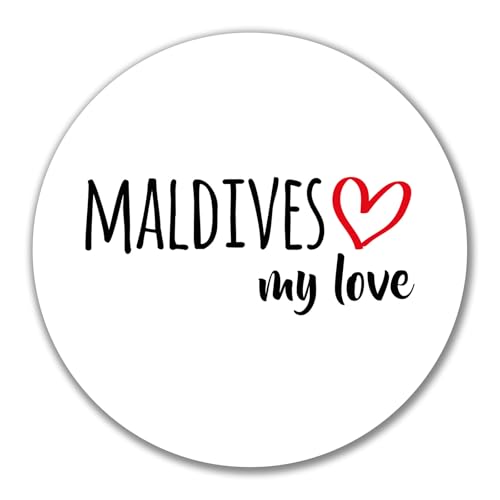 Huuraa Aufkleber Maldives my love Geschenk 10cm Sticker Maldives Geschenkidee von Huuraa