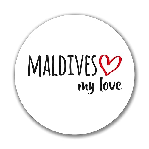 Huuraa Aufkleber Maldives my love Sticker Größe 10cm für alle Fans der Malediven Geschenk Idee für Freunde und Familie von Huuraa