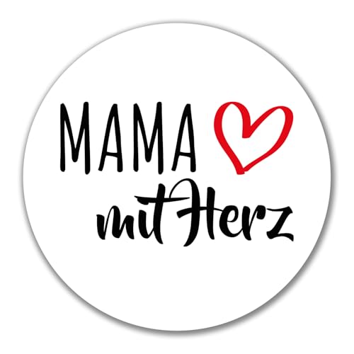 Huuraa Aufkleber Mama mit Herz Geschenk 10cm Sticker Mama Geschenkidee von Huuraa
