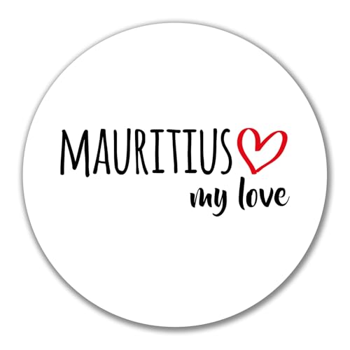 Huuraa Aufkleber Mauritius my love Geschenk 10cm Sticker Mauritius Geschenkidee von Huuraa