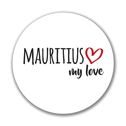 Huuraa Aufkleber Mauritius my love Sticker Größe 10cm für alle Fans von Mauritius Geschenk Idee für Freunde und Familie von Huuraa