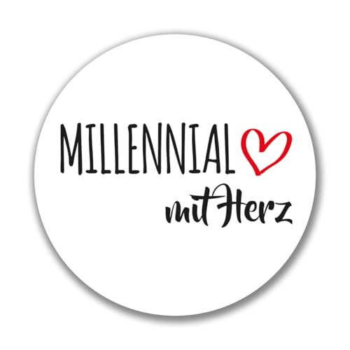 Huuraa Aufkleber Millennial mit Herz Geschenk Sticker 10cm Millennial Geschenkidee Huuraa Aufkleber Millennial mit Herz Geschenk Sticker 10cm Millennial Geschenkidee von Huuraa