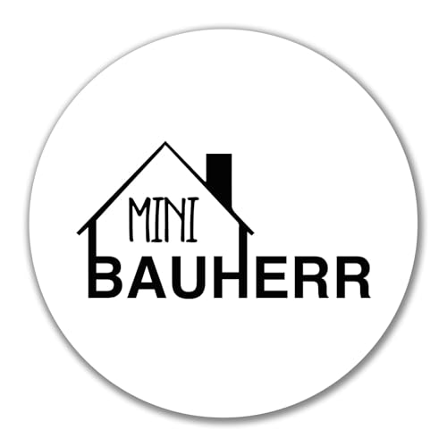 Huuraa Aufkleber Mini Bauherr Geschenk 10cm Sticker Mini Bauherr Geschenkidee von Huuraa
