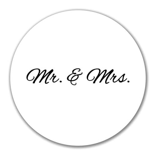 Huuraa Aufkleber Mr. & Mrs. Schriftzug Geschenk 10cm Sticker Mr. & Mrs. Geschenkidee von Huuraa