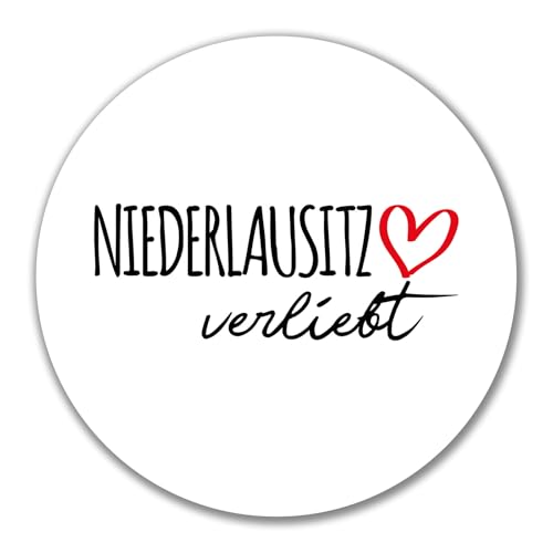 Huuraa Aufkleber Niederlausitz verliebt Geschenk 10cm Sticker Niederlausitz Geschenkidee von Huuraa