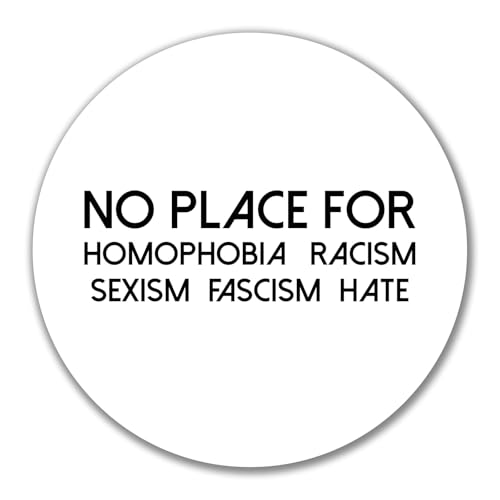 Huuraa Aufkleber No Homophobia Racism Hate Geschenk 10cm Sticker No Homophobia Geschenkidee von Huuraa