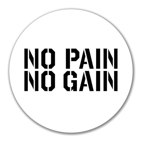 Huuraa Aufkleber No pain no gain Hantel Geschenk 10cm Sticker No pain no gain Geschenkidee Huuraa Aufkleber No pain no gain Hantel Geschenk 10cm Sticker No pain no gain Geschenkidee von Huuraa