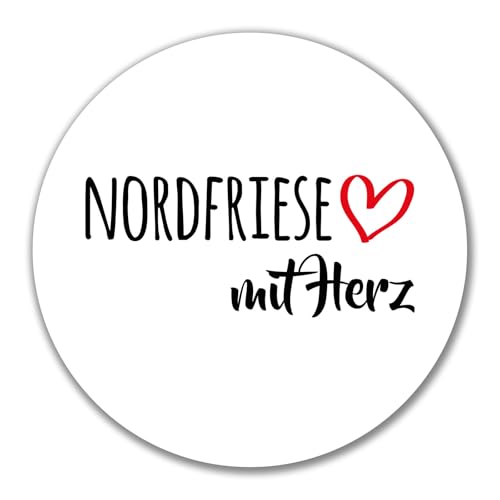 Huuraa Aufkleber Nordfriese mit Herz Geschenk 10cm Sticker Nordfriese Geschenkidee von Huuraa