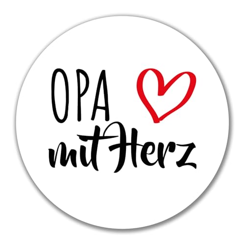 Huuraa Aufkleber Opa mit Herz Geschenk Sticker 10cm Opa Geschenkidee von Huuraa