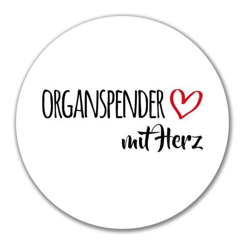 Huuraa Aufkleber Organspender mit Herz Geschenk 10cm Sticker Organspender Geschenkidee von Huuraa