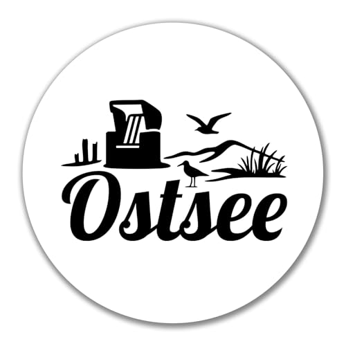 Huuraa Aufkleber Ostsee Strandmotiv Geschenk 10cm Sticker Ostsee Geschenkidee von Huuraa