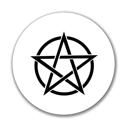Huuraa Aufkleber Pentagramm Drudenfuß Sticker 10cm mit Bannzeichen Geschenk Idee für Freunde und Familie von Huuraa