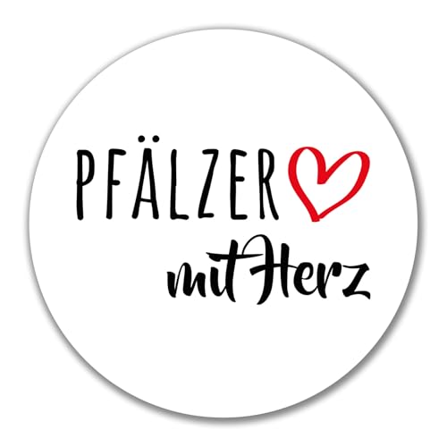 Huuraa Aufkleber Pfälzer mit Herz Geschenk 10cm Sticker Pfälzer Geschenkidee von Huuraa