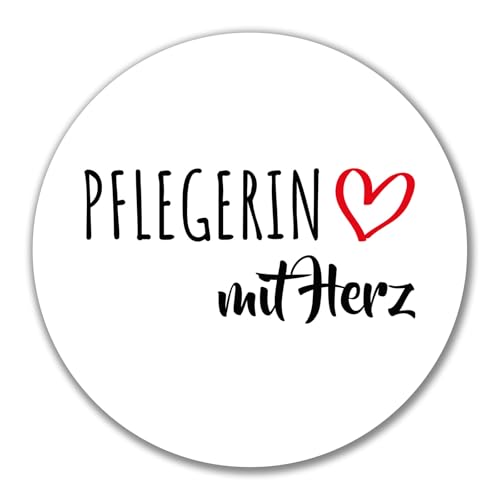 Huuraa Aufkleber Pflegerin mit Herz Geschenk 10cm Sticker Pflegerin Geschenkidee von Huuraa