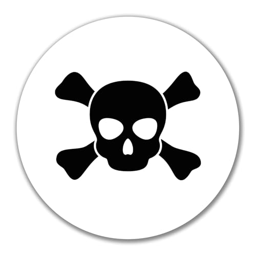 Huuraa Aufkleber Pirat Totenschädel Geschenk 10cm Sticker Pirat Geschenkidee von Huuraa