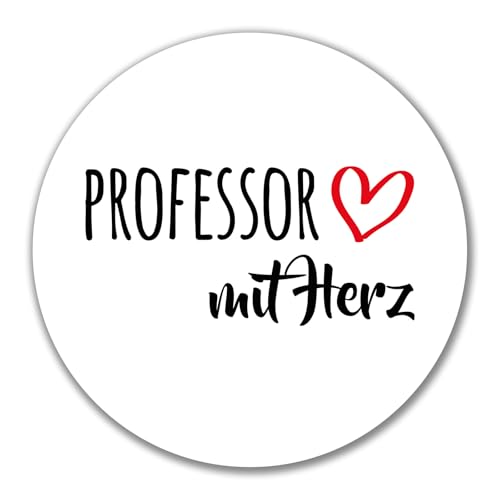 Huuraa Aufkleber Professor mit Herz Geschenk 10cm Sticker Professor Geschenkidee von Huuraa