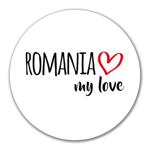 Huuraa Aufkleber Romania my love Geschenk 10cm Sticker Romania Geschenkidee von Huuraa