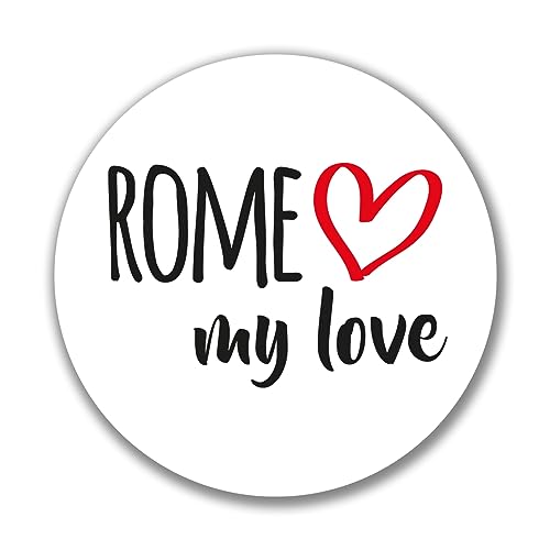 Huuraa Aufkleber Rome my love Sticker Größe 10cm für alle Fans von Rom Italien Geschenk Idee für Freunde und Familie von Huuraa