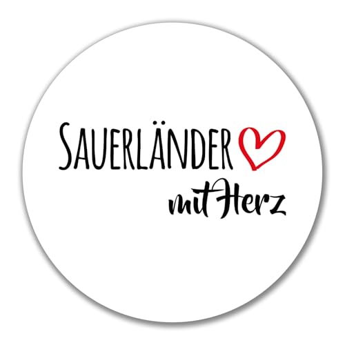 Huuraa Aufkleber Sauerländer mit Herz Geschenk 10cm Sticker Sauerländer Geschenkidee von Huuraa