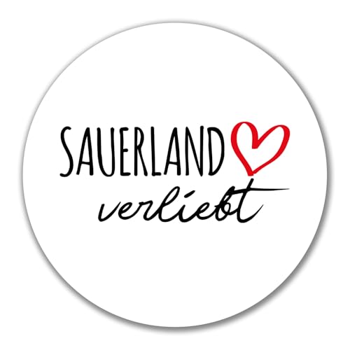 Huuraa Aufkleber Sauerland verliebt Geschenk 10cm Sticker Sauerland Geschenkidee von Huuraa