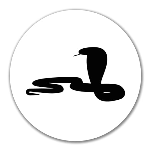 Huuraa Aufkleber Schlange Kobra Silhouette Geschenk 10cm Sticker Schlange Kobra Geschenkidee von Huuraa