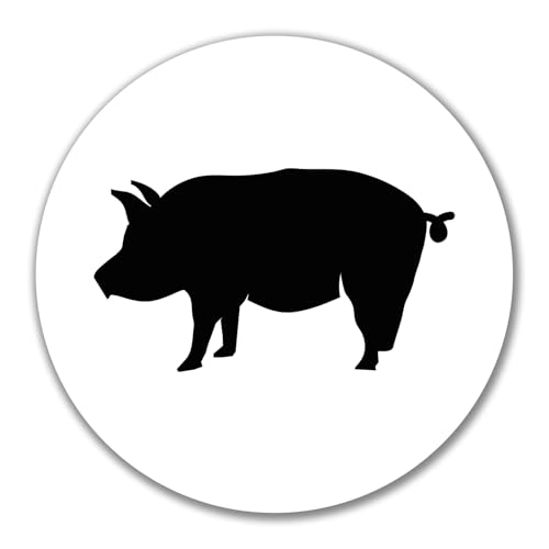 Huuraa Aufkleber Schwein Silhouette Geschenk 10cm Sticker Schwein Geschenkidee von Huuraa