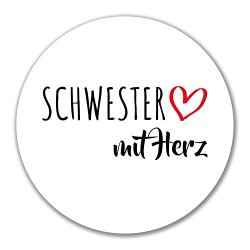 Huuraa Aufkleber Schwester mit Herz Geschenk 10cm Sticker Schwester Geschenkidee Huuraa Aufkleber Schwester mit Herz Geschenk 10cm Sticker Schwester Geschenkidee von Huuraa