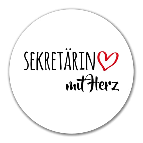Huuraa Aufkleber Sekretärin mit Herz Geschenk 10cm Sticker Sekretärin Geschenkidee von Huuraa