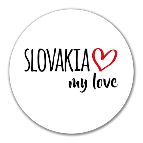 Huuraa Aufkleber Slovakia my love Geschenk 10cm Sticker Slovakia Geschenkidee von Huuraa