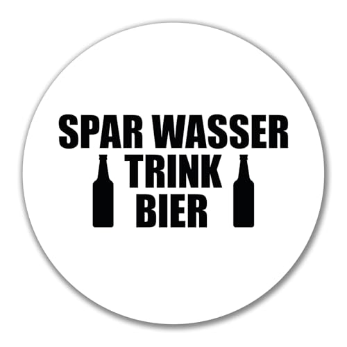 Huuraa Aufkleber Spar Wasser Trink Bier Bierflasche Geschenk 10cm Sticker Spar Wasser Trink Bier Geschenkidee von Huuraa