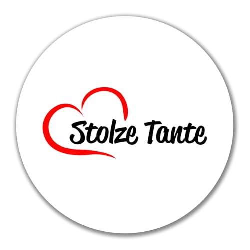 Huuraa Aufkleber Stolze Tante Herz Geschenk 10cm Sticker Stolze Tante Geschenkidee von Huuraa