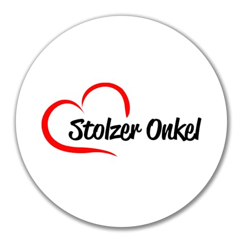 Huuraa Aufkleber Stolzer Onkel Herz Geschenk 10cm Sticker Stolzer Onkel Geschenkidee von Huuraa