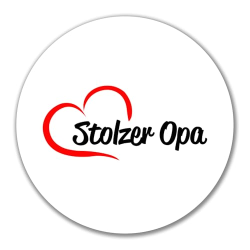 Huuraa Aufkleber Stolzer Opa Herz Geschenk 10cm Sticker Stolzer Opa Geschenkidee von Huuraa