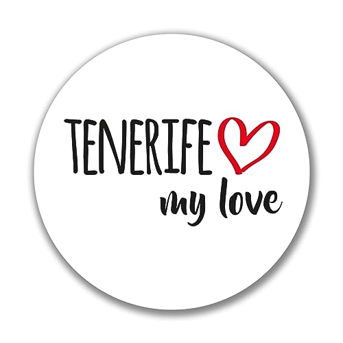 Huuraa Aufkleber Tenerife my love Sticker Größe 10cm für alle Fans von Teneriffa Spanien Geschenk Idee für Freunde und Familie von Huuraa