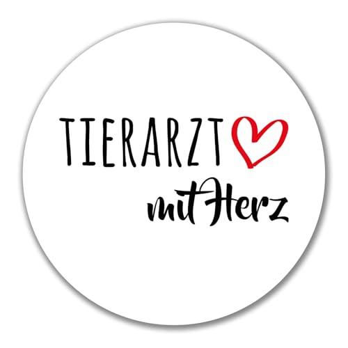 Huuraa Aufkleber Tierarzt mit Herz Geschenk 10cm Sticker Tierarzt Geschenkidee von Huuraa