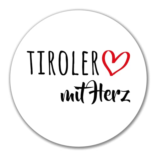Huuraa Aufkleber Tiroler mit Herz Geschenk 10cm Sticker Tiroler Geschenkidee von Huuraa