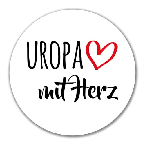 Huuraa Aufkleber Uropa mit Herz Geschenk 10cm Sticker Uropa Geschenkidee von Huuraa