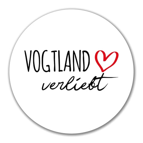 Huuraa Aufkleber Vogtland verliebt Geschenk 10cm Sticker Vogtland Geschenkidee von Huuraa
