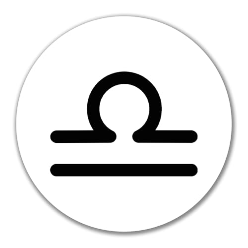 Huuraa Aufkleber Waage Sternzeichen Zeichen Geschenk 10cm Sticker Waage Geschenkidee von Huuraa