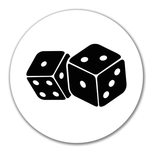Huuraa Aufkleber Würfel Dice Geschenk 10cm Sticker Würfel Geschenkidee von Huuraa