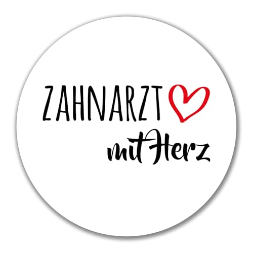 Huuraa Aufkleber Zahnarzt mit Herz Geschenk 10cm Sticker Zahnarzt Geschenkidee von Huuraa