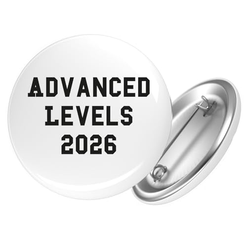 Huuraa Button Advanced Levels 2026 Abschluss Großbritannien Geschenk Größe 25mm Anstecker Advanced Levels 2026 Geschenkidee von Huuraa